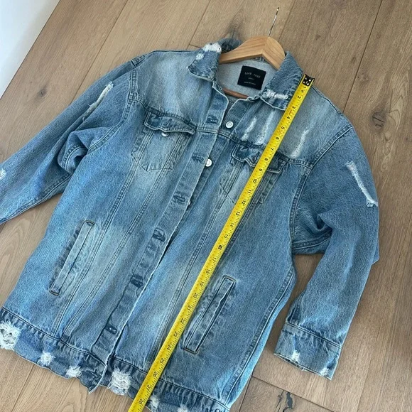 Boho Intentionally Rustic Denim Long Jacket - Picture 2 of 7